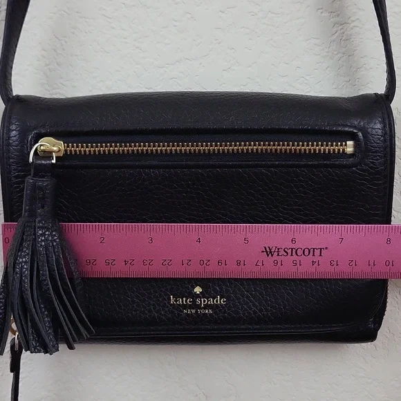 Kate Spade New York Chester Street Avie Black Leather Crossbody - Picture 14 of 16